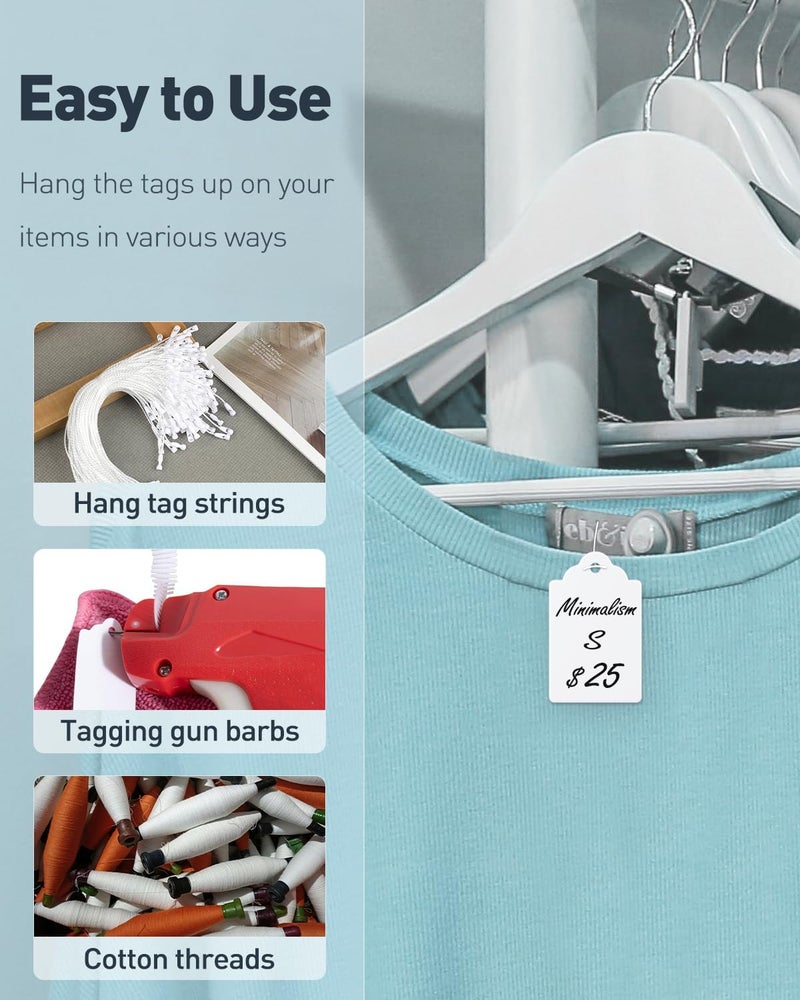 Uniclife 1000 Pcs Unstrung Price Tags for Clothes Writable White Clothing Tag Without String Small Blank Paper Tags for Labeling Pricing Tag for Jewelry Retail Merchandise Marking Label, 1 4/5" x 1" - Image 5